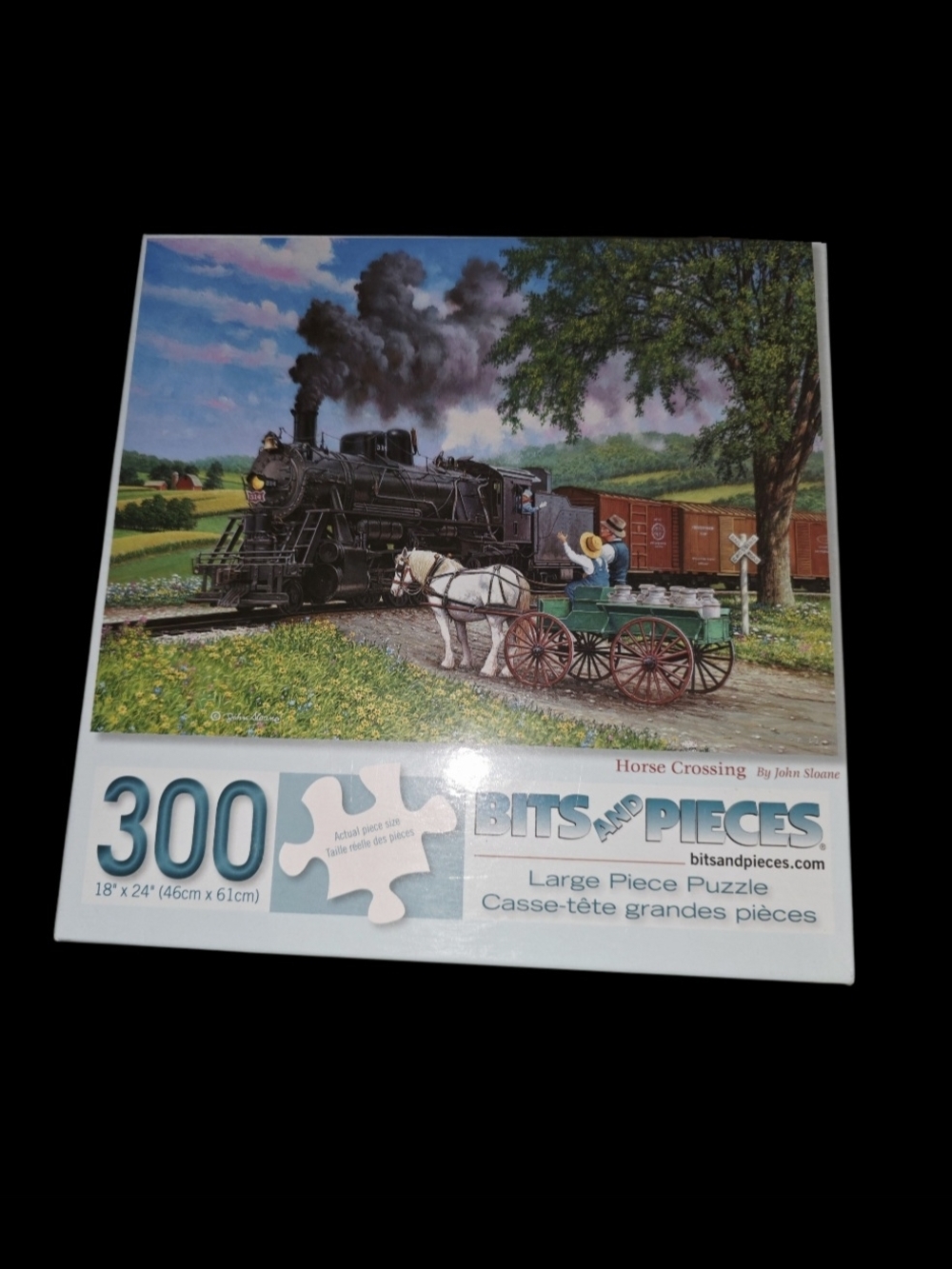 300-large Bits & Pieces 'Horse Crossing' Jigsaw Puzzle - Multicolor
